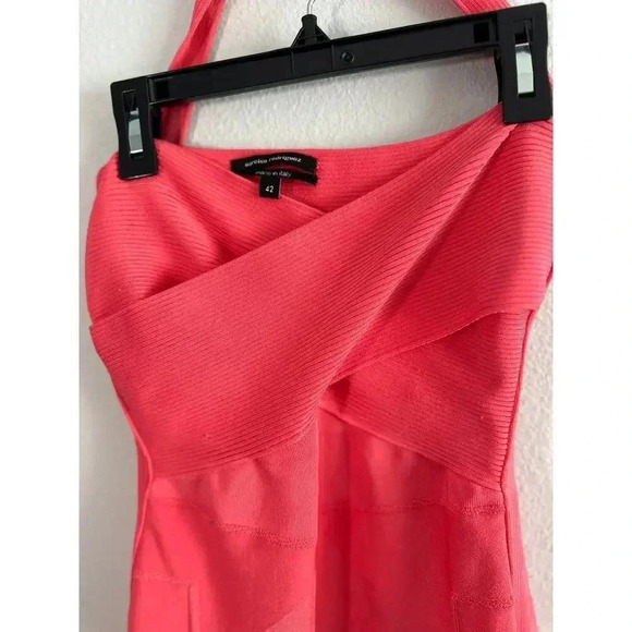 Narciso Rodriguez ribbed bodycon halter bandage dress size 42 made in Italy - Picture 3 of 9